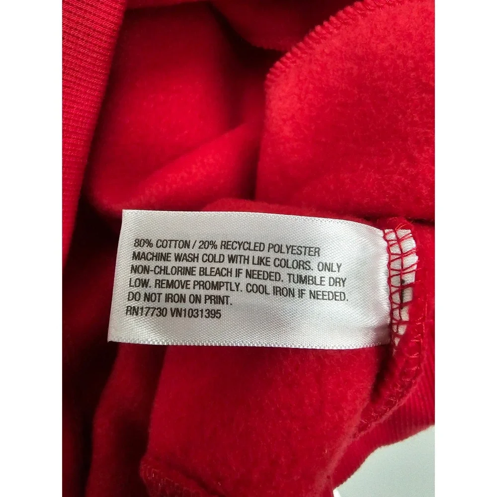Wild Fable Hard Pass Heart Sweatshirt Riviera Red Boat Neck Pullover Small NEW - Picture 5 of 7